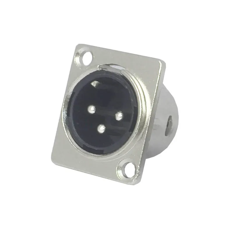 10 Male 10 шт./лот XLR разъем 3 Pin Мужской/Женский XLR Панель Крепление никелированный XLR штекер Jack провода разъем - Цвет: 10 Male