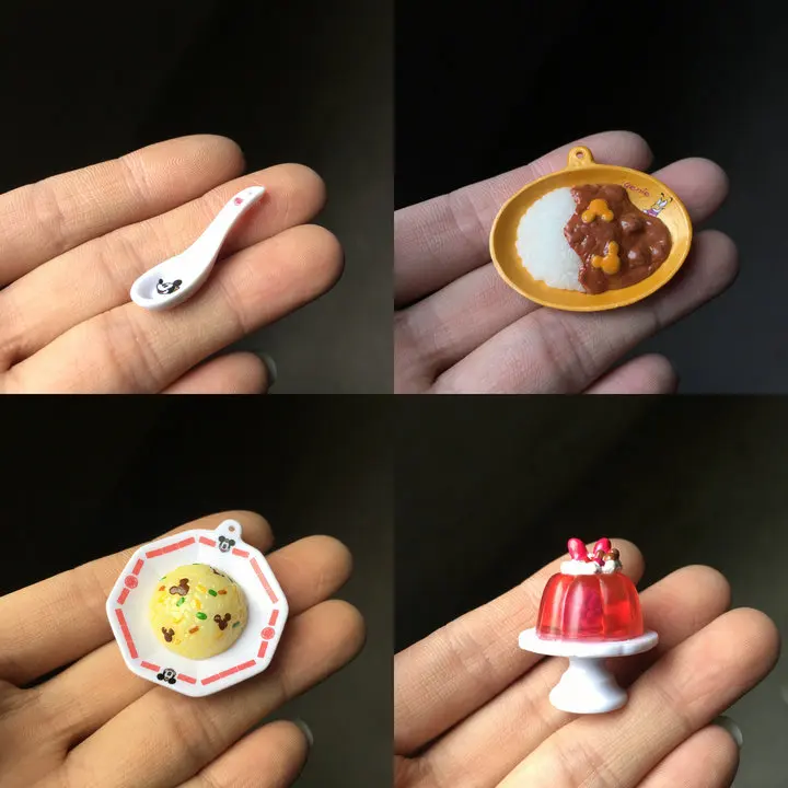 

Genuine Anime Surrounding Fried Rice Rice Bowl Fruit Jelly Soup Spoon Candytoy Pendant Decoration Q Version Play House Toy