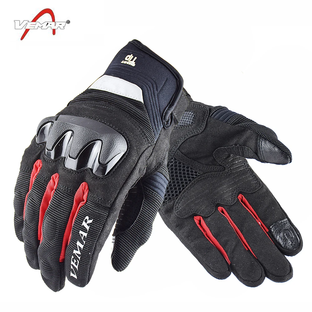

VEMAR Summer Motorcycle Gloves Touch Screen guantes moto luvas motociclismo Sports Racing Full Finger Gloves Cycling guanti moto