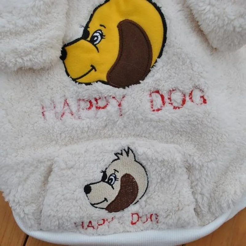 Модная толстовка из флиса с кроликом Белая одежда для собак Милая Одежда Очень