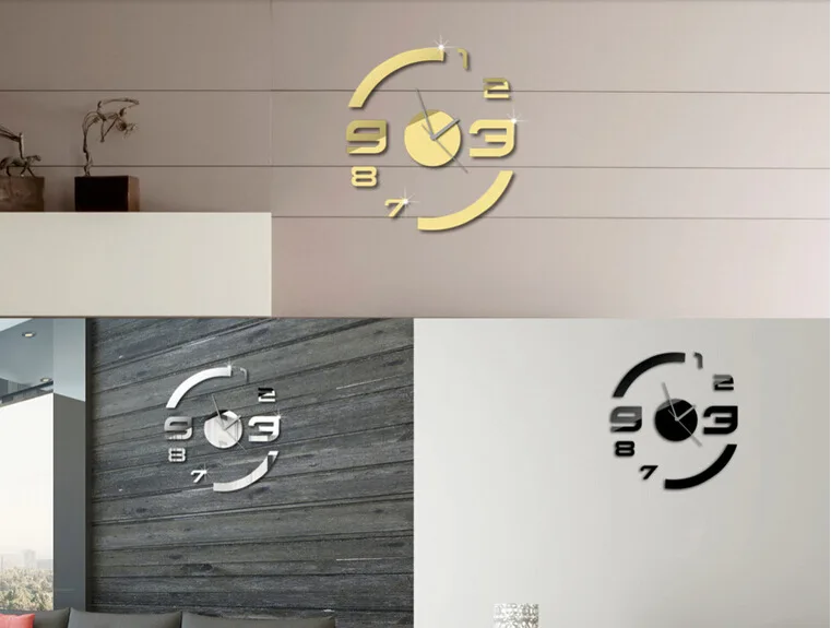 Настенные часы современный дизайн цифровые светодиодные настенные с наклейками