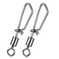 50pcs bearing rolling swivel solid ring fishing accessories connector stainless steel snap fishhook swivels 8 shaped ring tackle