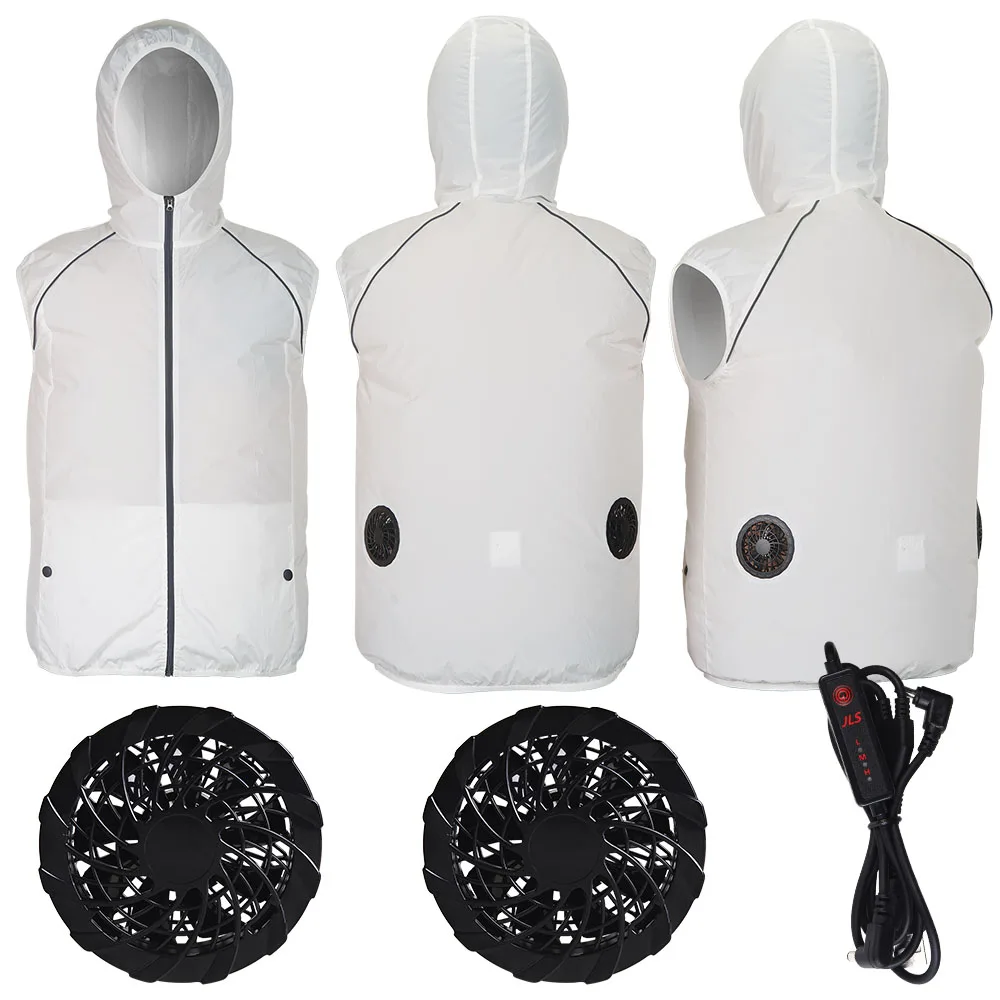 

Summer Air Conditioning Clothes Fan Cooling Vest USB Poncho raincoat Waistcoat waterproof hiking Outdoor fishing clothes Vest