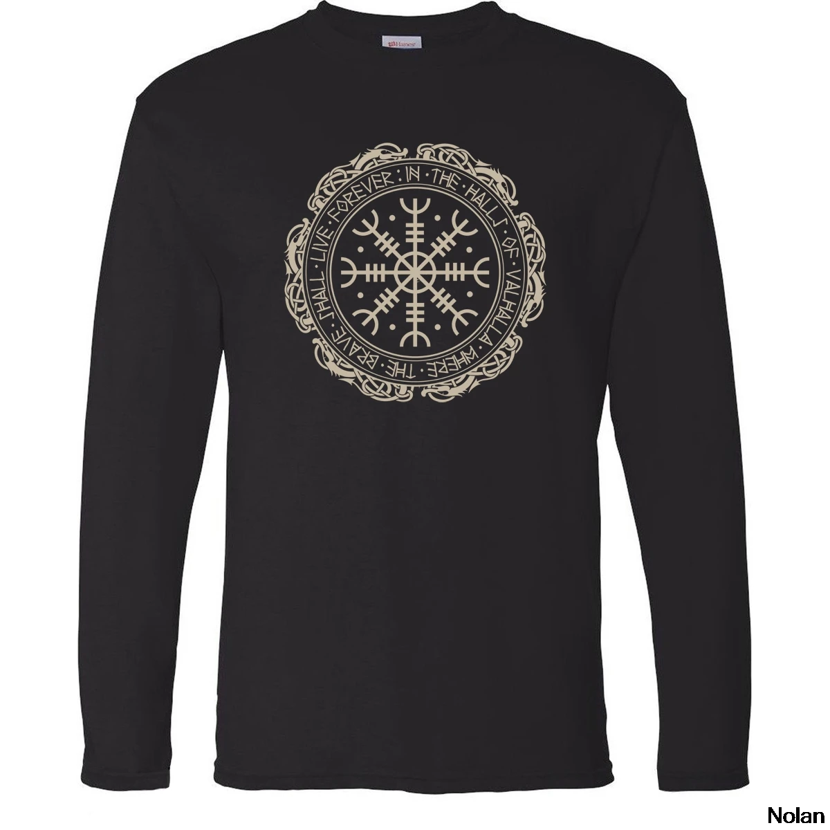 

Футболка с длинным рукавом и круглым вырезом, на весну/осень