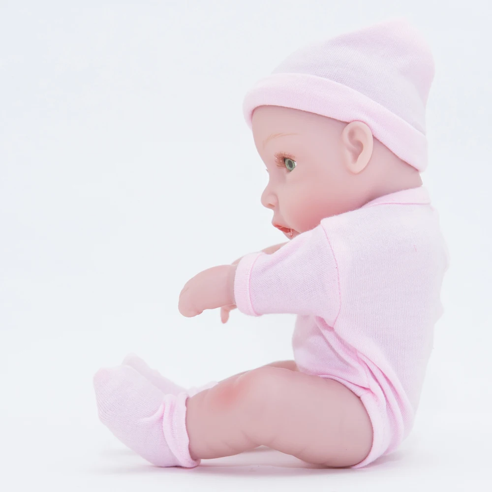 25 см милый новорожденный мини Bebe Reborn Baby Doll полный силиконовый винил реалистичный