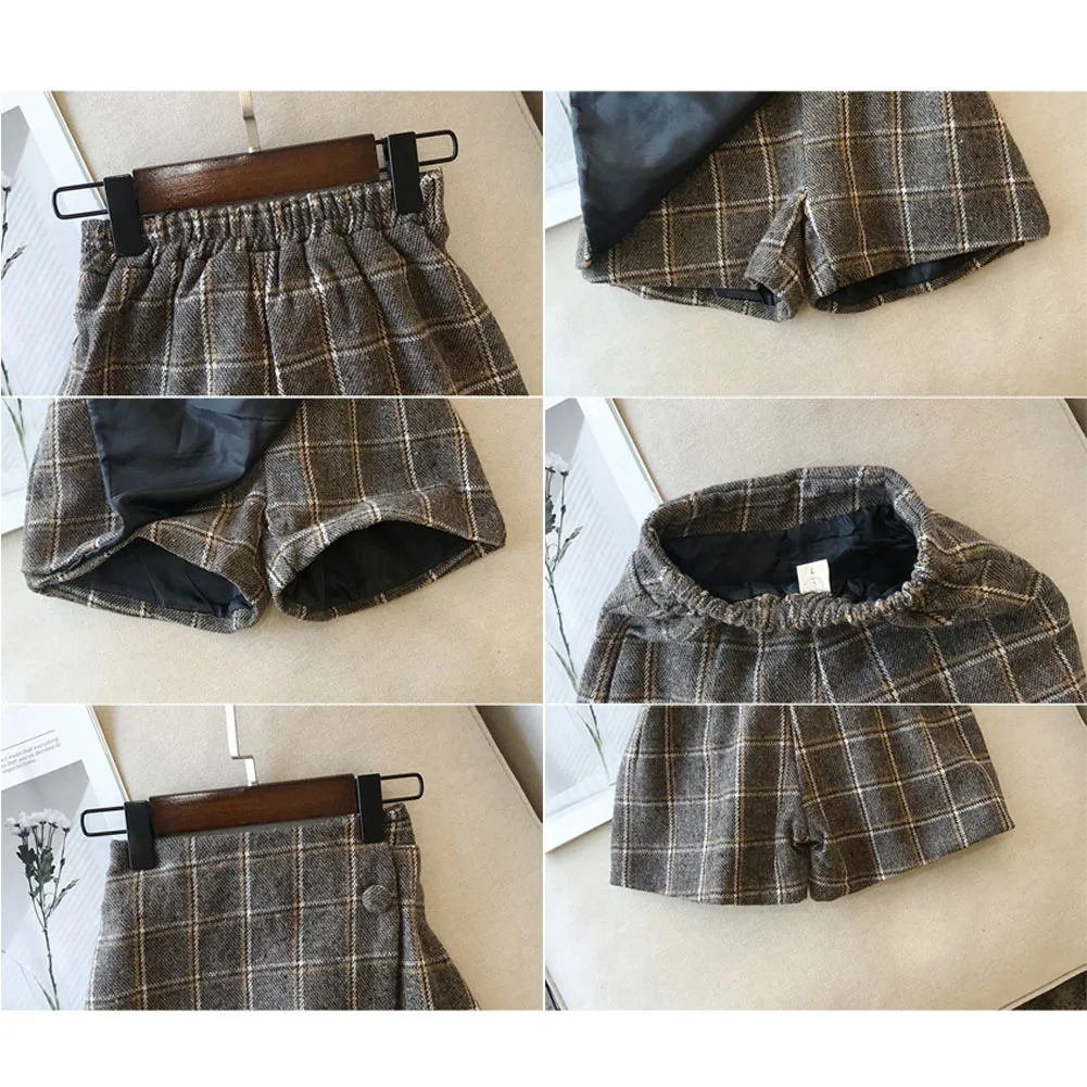 Осенние шорты для маленьких девочек декоративная юбка с пуговицами модные