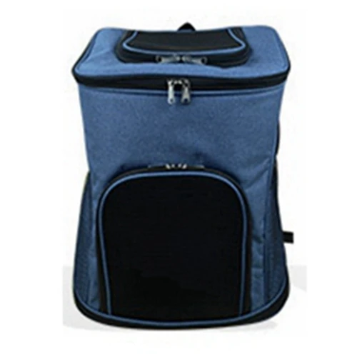 navy blue Теплая переноска для собак, дышащий Удобный рюкзак для кошек, катионная тканевая сумка для собак, переносная переноска для питомцев, прямоугольная сумка для щенков и кошек - Цвет: navy blue