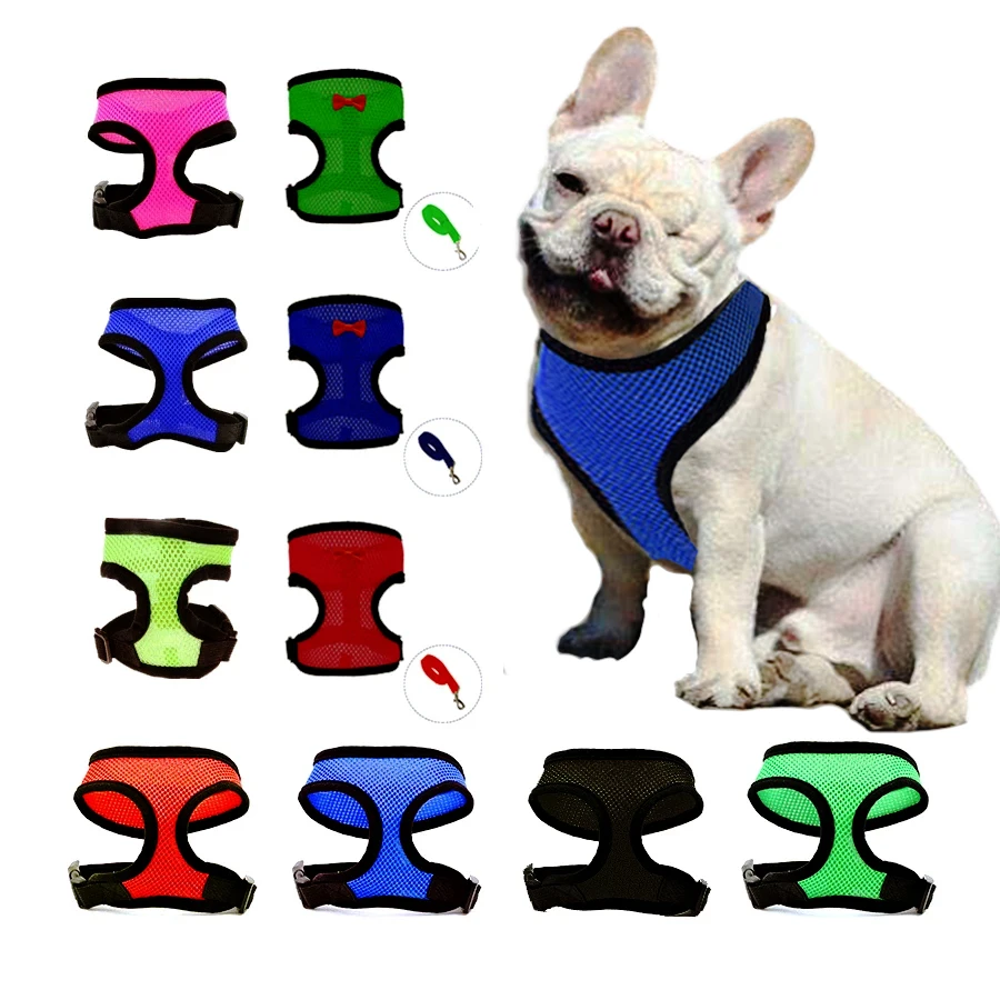 

Cat Dog Adjustable Harness Vest Walking Lead Leash For Puppy Dogs Collar Polyester Mesh Harness For Small Medium Dog Cat Pet