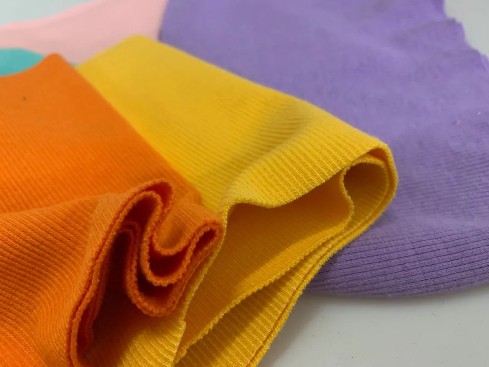 Ткань хлопковая трикотажная в рубчик 2 х2 13-15 см