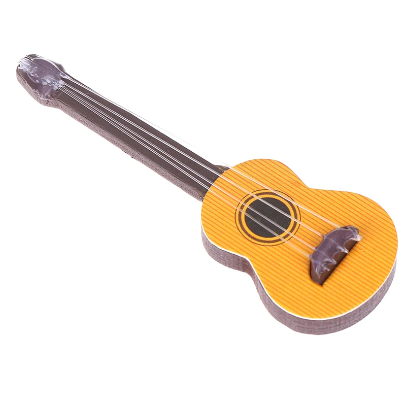 

2019 Miniatures Lovely Cute Fairy Garden Gnome Moss Terrarium Decor Crafts Musical Instruments Mini Guitar Doll House
