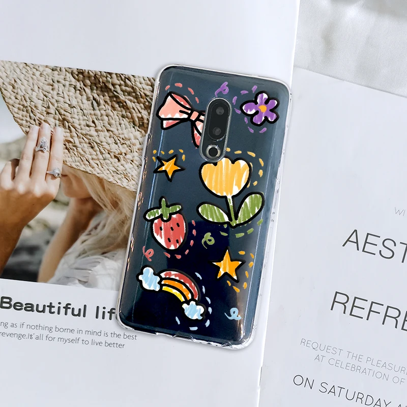 Чехол для Meizu 16th 16x15 Lite 16 Plus Kawaii Bear мультяшный цветок милый женский чехол U10 U20 Pro 6 7 -