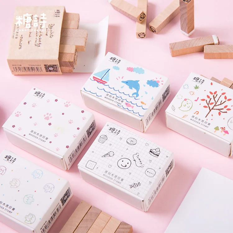 Каваи милый дневник серии принц штамп Diy деревянные и резиновые штампы печать для