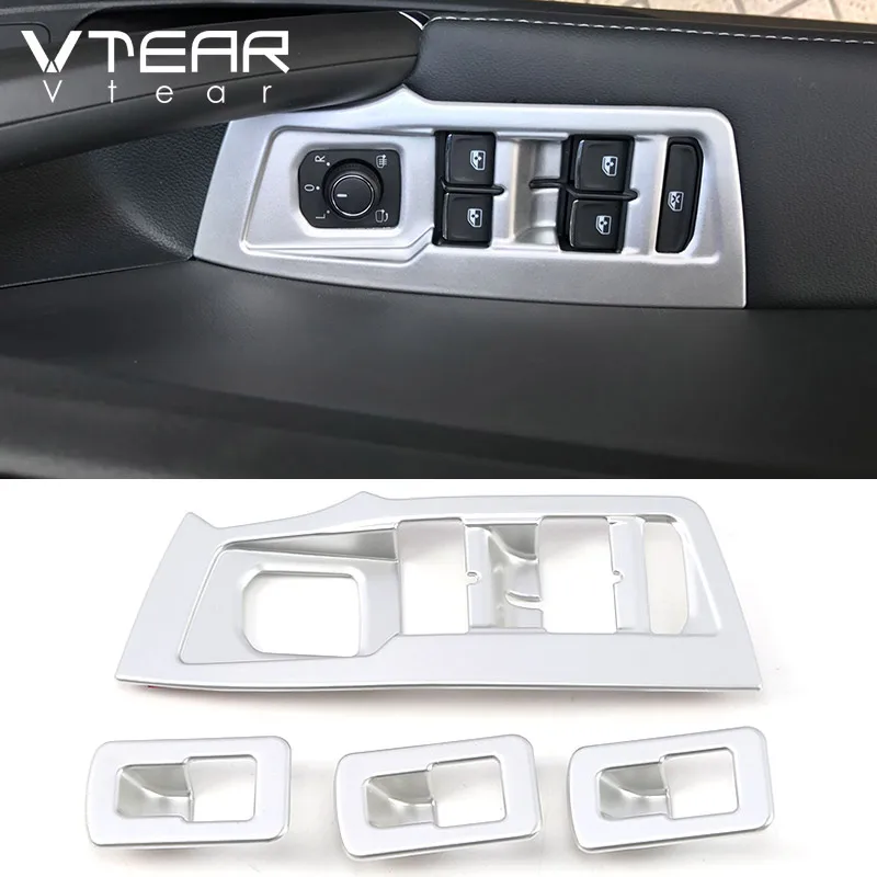 Vtear для Volkswagen VW тигуан Tiguan тигуан автомобильный переключатель Подъема Окна декоративный кожух углеродное волокно аксессуары для интерьера наклейки для авто,автотовары