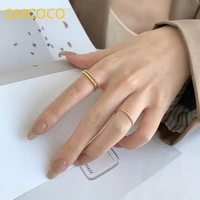 qmcoco silver color wedding rings new trend elegant charming double layer design square zircon bride jewelry girls gifts