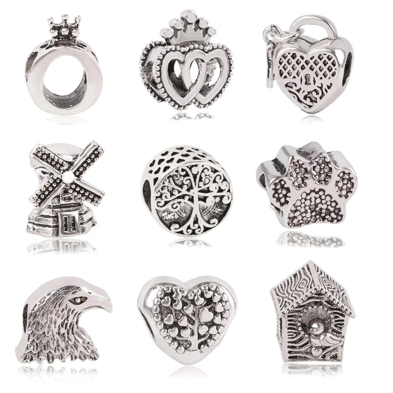 Boosbiy 2 шт Новые Модные посеребренные очаровательные брендовые Браслеты DIY милые