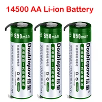 14500 3 7v li ion batteries 850mah aa rechargeable battery with welding tabs for philips braun electric toothbrush shaver razor