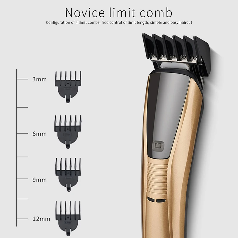 

Electric waterproof 6 in 1 multi function cordless hair trimmer set IPX6 washable rechargeable low noise all in one hair trimmer