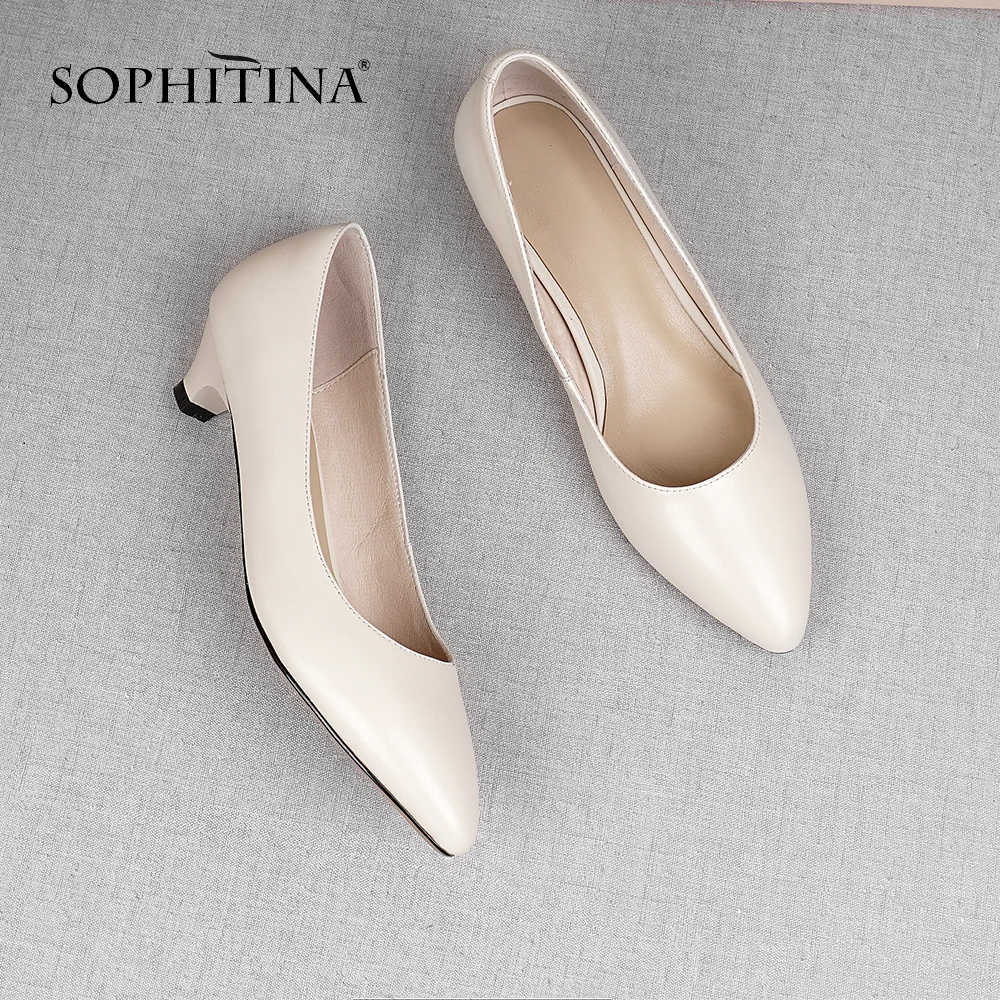 SOPHITINA/Новинка Офисные женские туфли лодочки без шнуровки Высококачественная