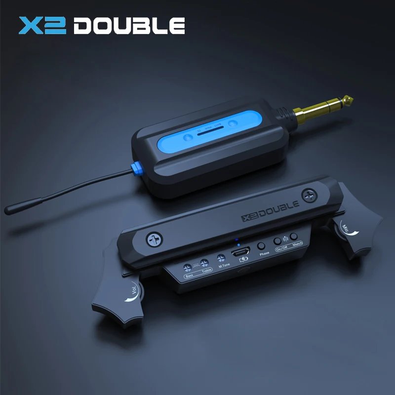 x2 doppel gefingert gitarre spielen bord mikrofon pickup sound loch ohne öffnen noise reduktion spule elektrische box gebaut in free global shipp