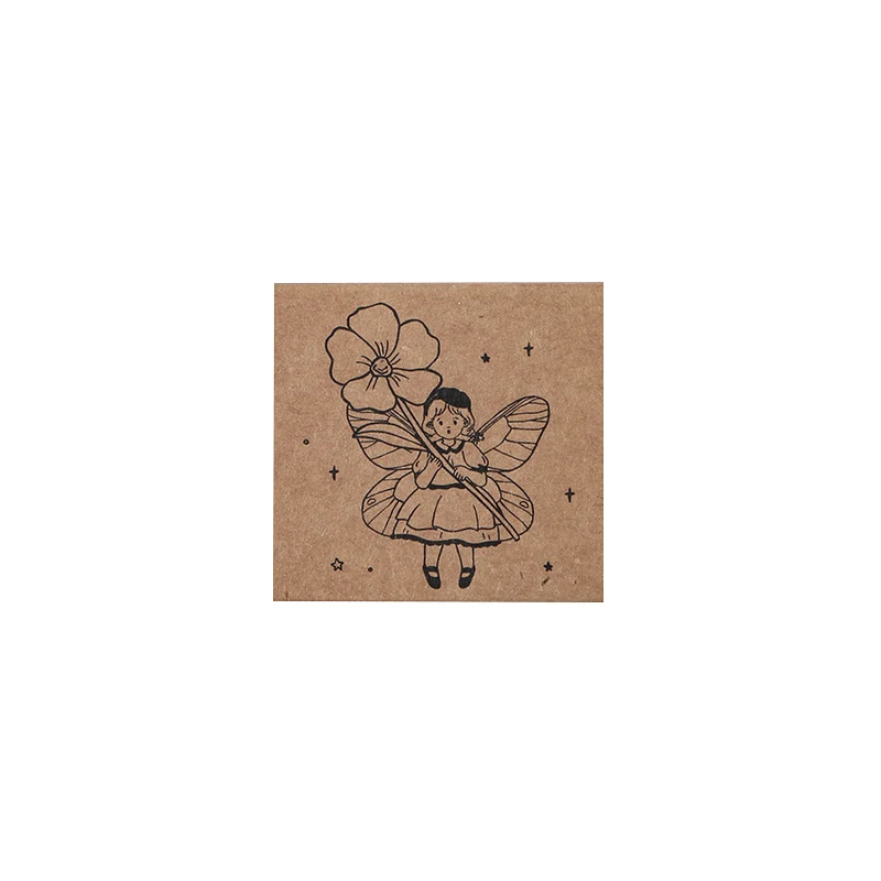 XINAHER Vintage Flower Fairy mushroom stamp DIY wooden rubber stamps for scrapbooking stationery standard | Дом и сад