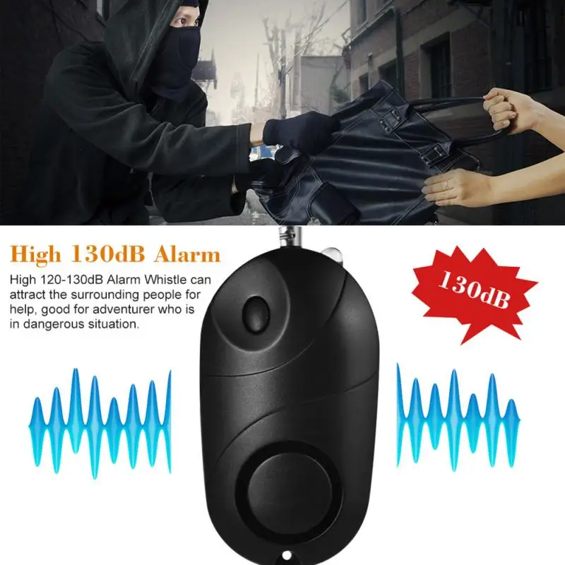 1pcs Self Defense Alarm 130dB Emergency Alarm Girl Women Security Protect Alert Personal Safety Scream Loud Keychain