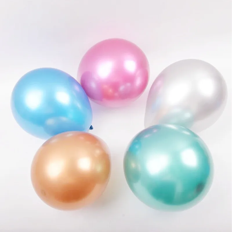 

50pc/back Balloons Birthday Party Decoration, Metallic Color Thickened Balloon Valentine Wedding Party Decors Kids Adults