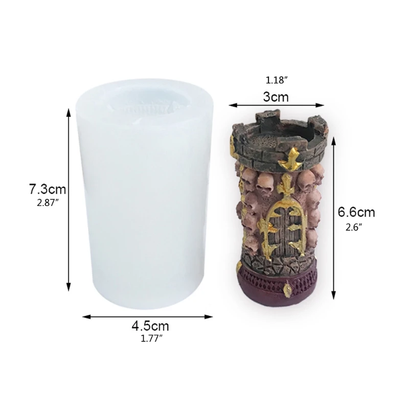 

3D Halloween Skull Silicone Soap Mold Candle Making Ice Cube Mould Fondant Cake Chocolate Decorating DIY Baking Tools