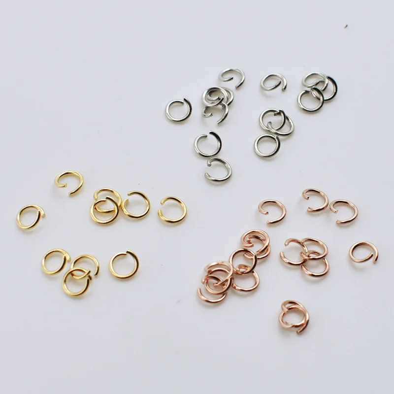 Открытые соединительные кольца из нержавеющей стали разрезные золотистые с