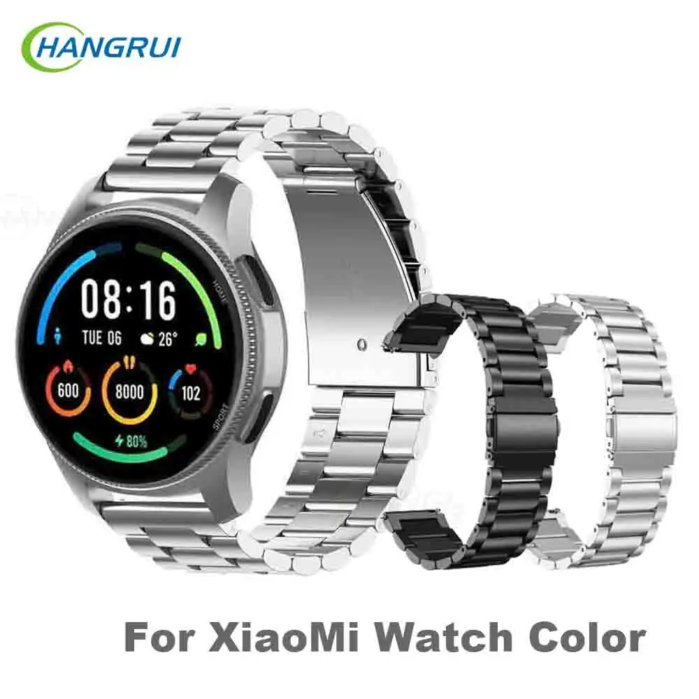 Металлический ремешок для Xiaomi Mi Watch цветной спортивный браслет из нержавеющей