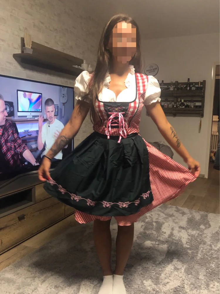 Взрослые женщины Октоберфест дирндл пивная девушка горничная наряд Бавария