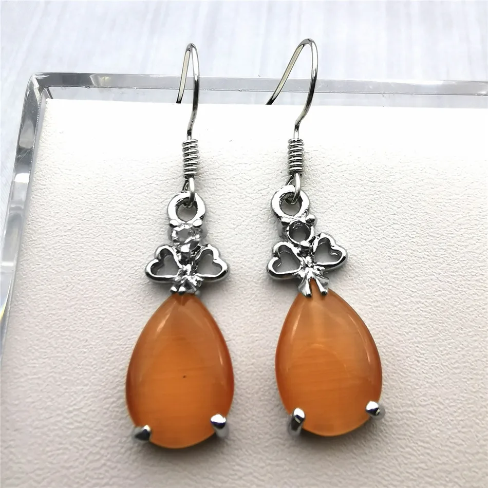 Женские нефритовые серьги Jadery подвески из натурального зеленого розового синего