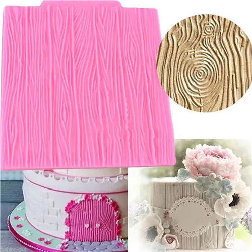 

10,5*10 см Форма дерева в форме коры Moldes De Silicone Para Fondant Сахарная паста кружевной коврик для украшения торта инструменты