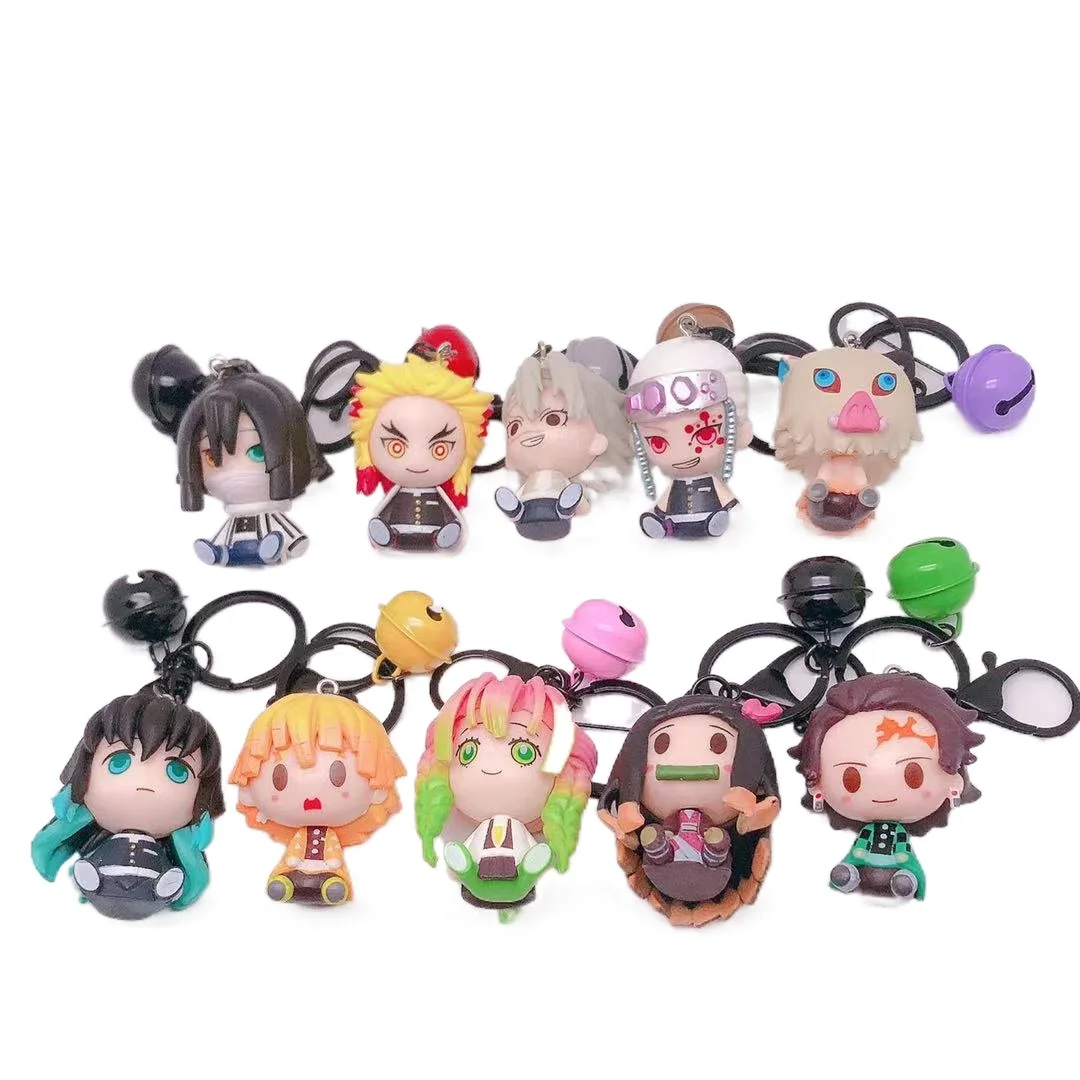 

Anime Demon Slayer Bell Acrylic Keychain Pendant Gifts and Toys Pendant Keyring Fashion Choker Jewelry Fans Figure Brelok