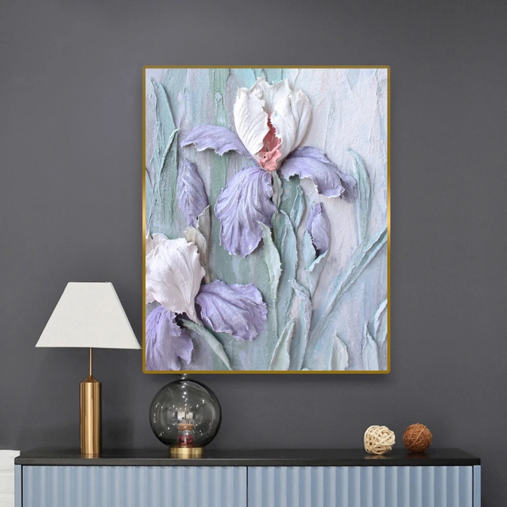 

Flower DIY Embroidery 11CT Cross Stitch Kits Craft Needlework Set Printed Canvas Cotton Thread Home Decoration On Sale Room