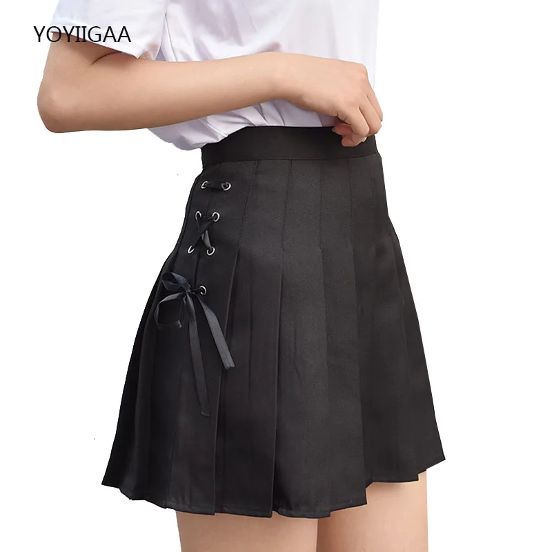 

Sweet Women Pleated Skirt Summer Preppy Style Female Mini Skirts High Waist A-Line Ladies Short Skirts Fashion Chic Woman Skirt