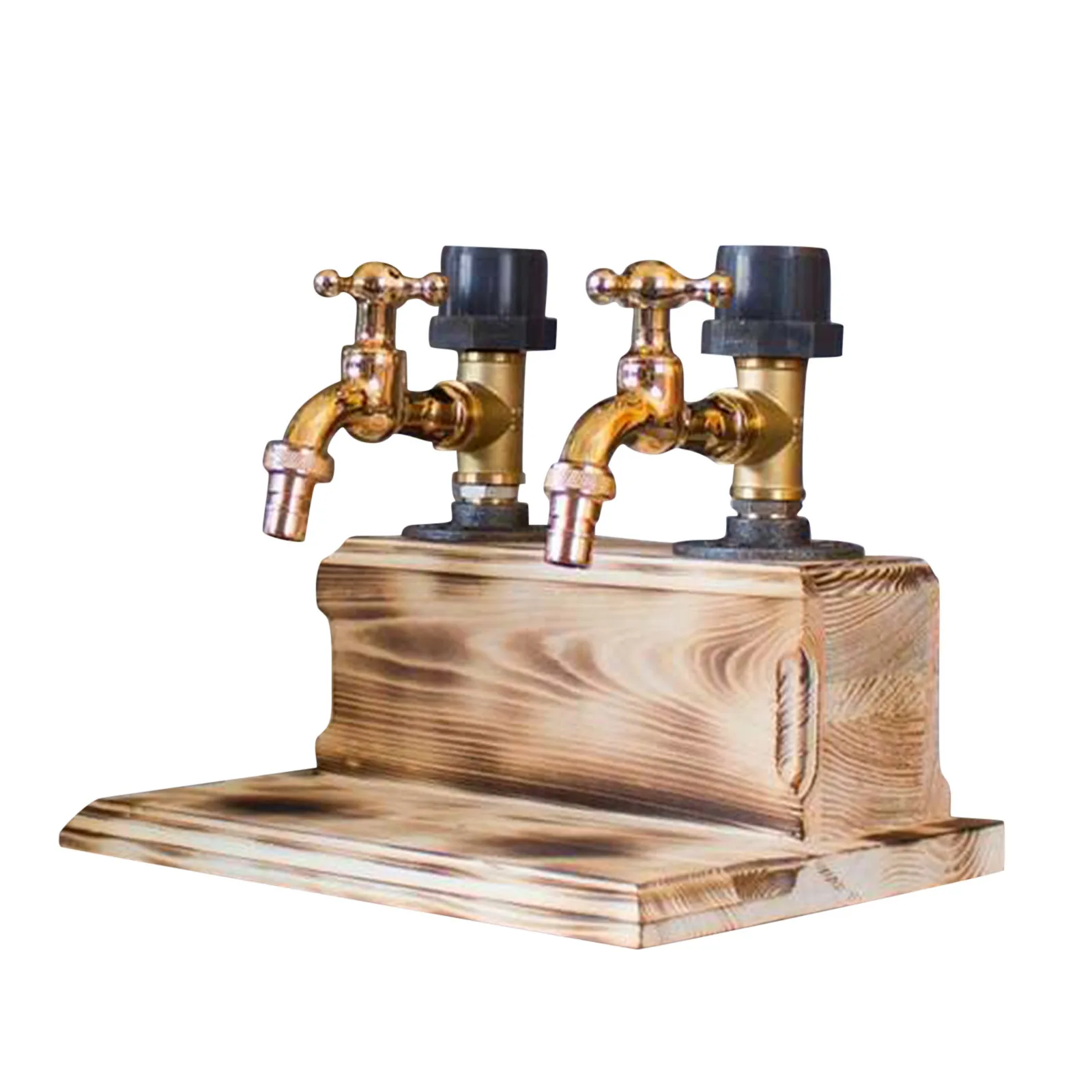 

1/2/3 Bottle Liquor Alcohol Whiskey Wood Dispenser Beer Tap Stand Drink Holder Mount Rack Alcohol Whiskey Dispensers Organizer