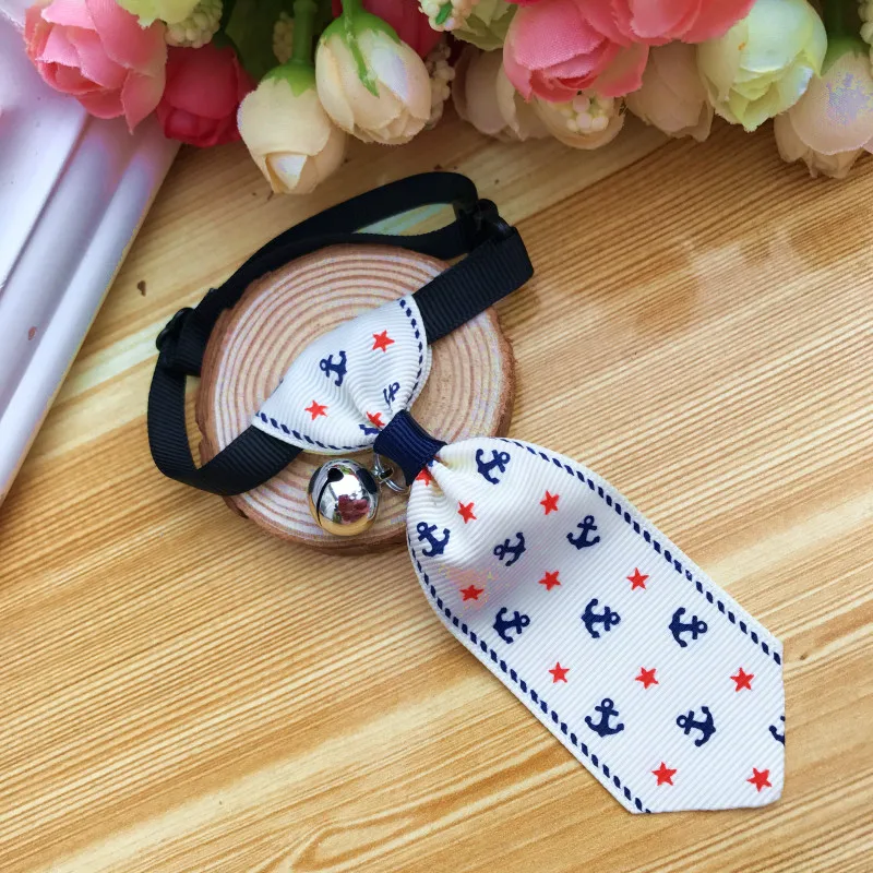 [Магазин MPK] Кот Игрушка Кошка костюм клип галстук для кошек и собак, кошачий ошейник - Цвет: Blue with Rhombus