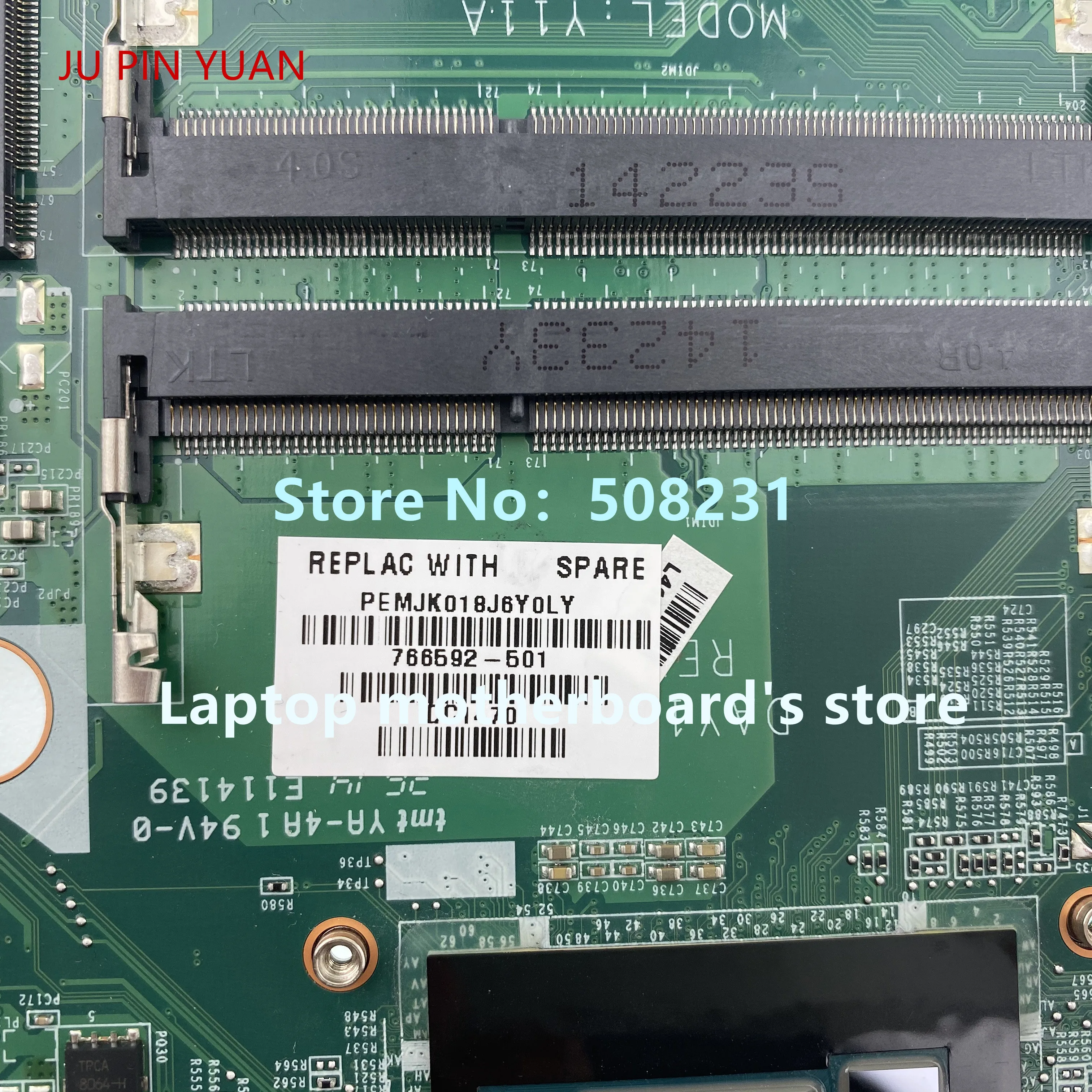 

766592-501 766592-601 766592-001 DAY11AMB6E0 For HP 15-K Laptop Motherboard with 840M 2GB i7-4510U Fully Tested