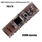 Материнская плата для майнинга 8 GPU, материнская плата для майнинга криптовалюты, эфириума биткоина, без резерва HM65, поддержка 106613331600 МГц