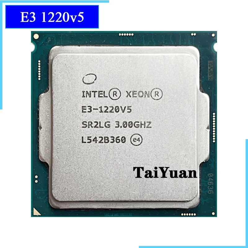 Процессор Intel Xeon E3-1220 v5 E3 1220v5 1220 3 0 ГГц четырехъядерный процессор LGA 1151 80 Вт |