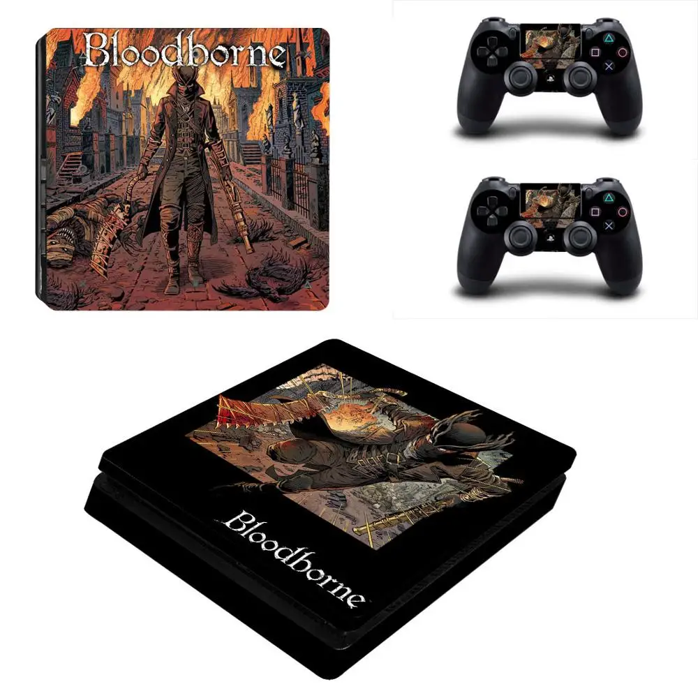 Bloodborne PS4 Slim Stickers Play station 4 Vinyl Skin Sticker Pegatinas For PlayStation console and controller | Электроника