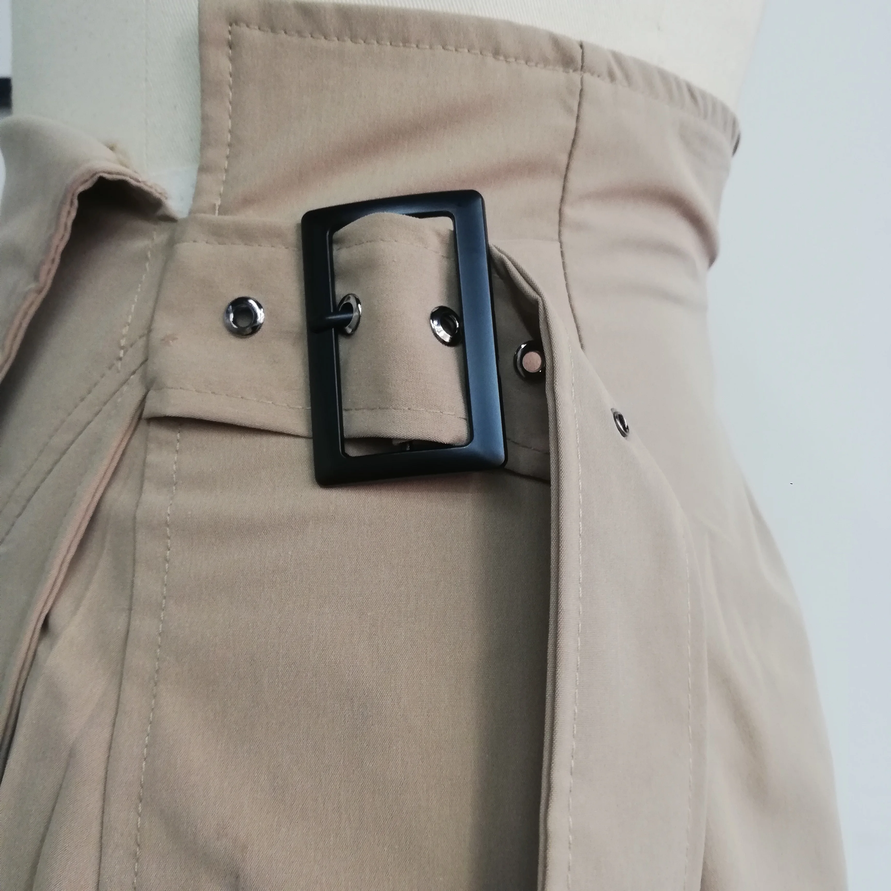 Асимметричная Повседневная юбка в складку Женская однотонная до щиколотки хаки