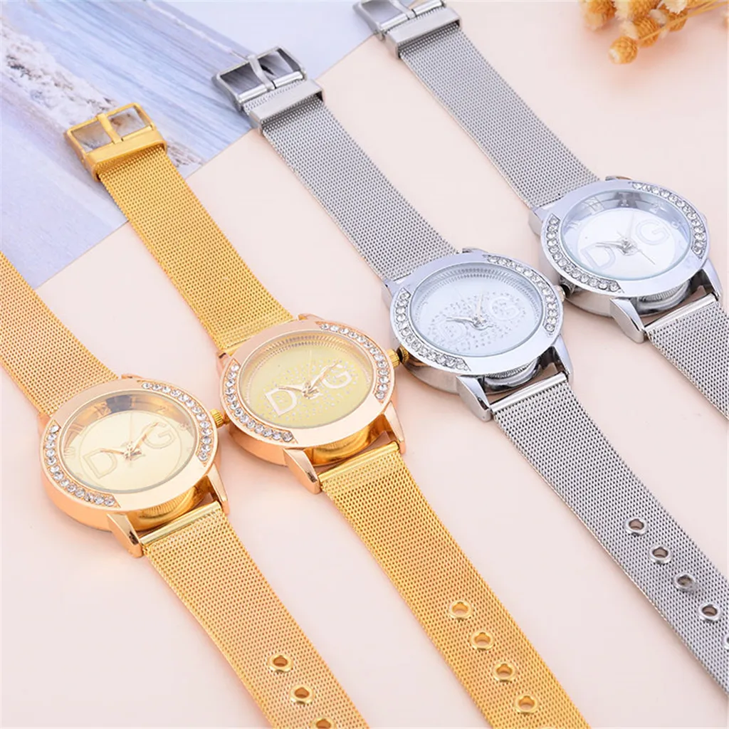 

DG European and American big brand ladies watch luxury full diamond ladies fashion crystal quartz stainless steel ladies watch