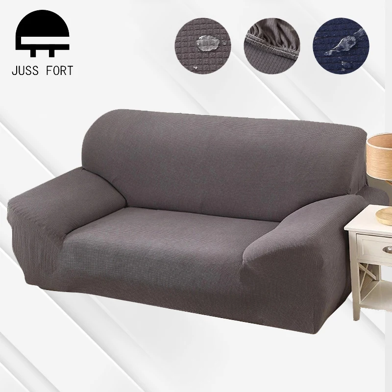 

Polar Fleece Sofa Cover New Universal Waterproof Couch Cases Solid Color Elastic Slipcover Non-slip Full Wrap Sofa Seat Covering