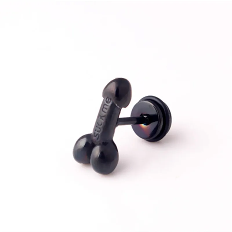 Серьга-гвоздик мужская из титановой стали массивное Ювелирное Украшение в стиле