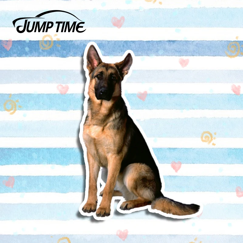 Прыгать время 13 см x 9 автомобиля Стикеры Пособия по немецкому языку овчарки винил