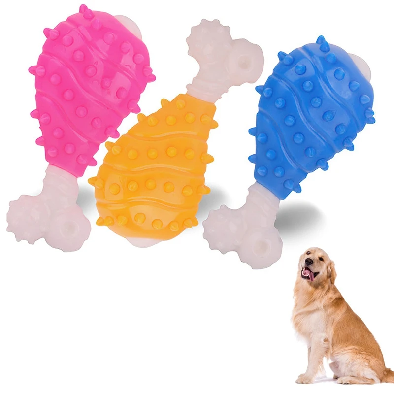 

1Pcs Bite Resistant Dog Toy Creative Lovely Drumstick Shape Dog Chew Toy Dog Toy Chewing Toy Puppy Teeth Cleaning Toy Dog Favors