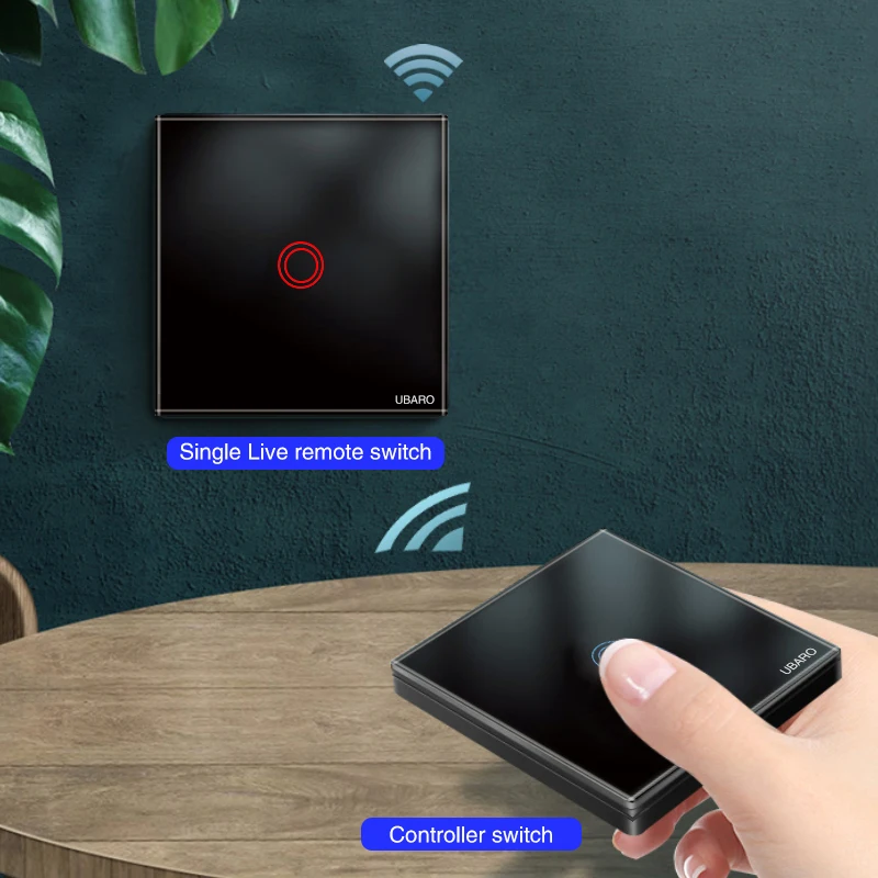 Беспроводной передатчик UBARO RF433 контроллер 86*86 мм панель из закаленного стекла