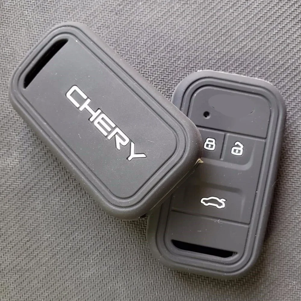 Силиконовая кожаная сумка для Chery Tiggo Arrizo Smart Remote Key 3 кнопки чехол держатель