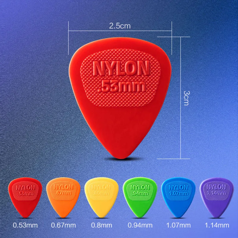 dunlop colorful guitar picks bass mediator acoustic electric accessories classic nylon guitar picks 0 530 670 941 071 14mm free global shipping